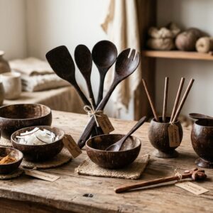 Coconut Shell Cookware Set